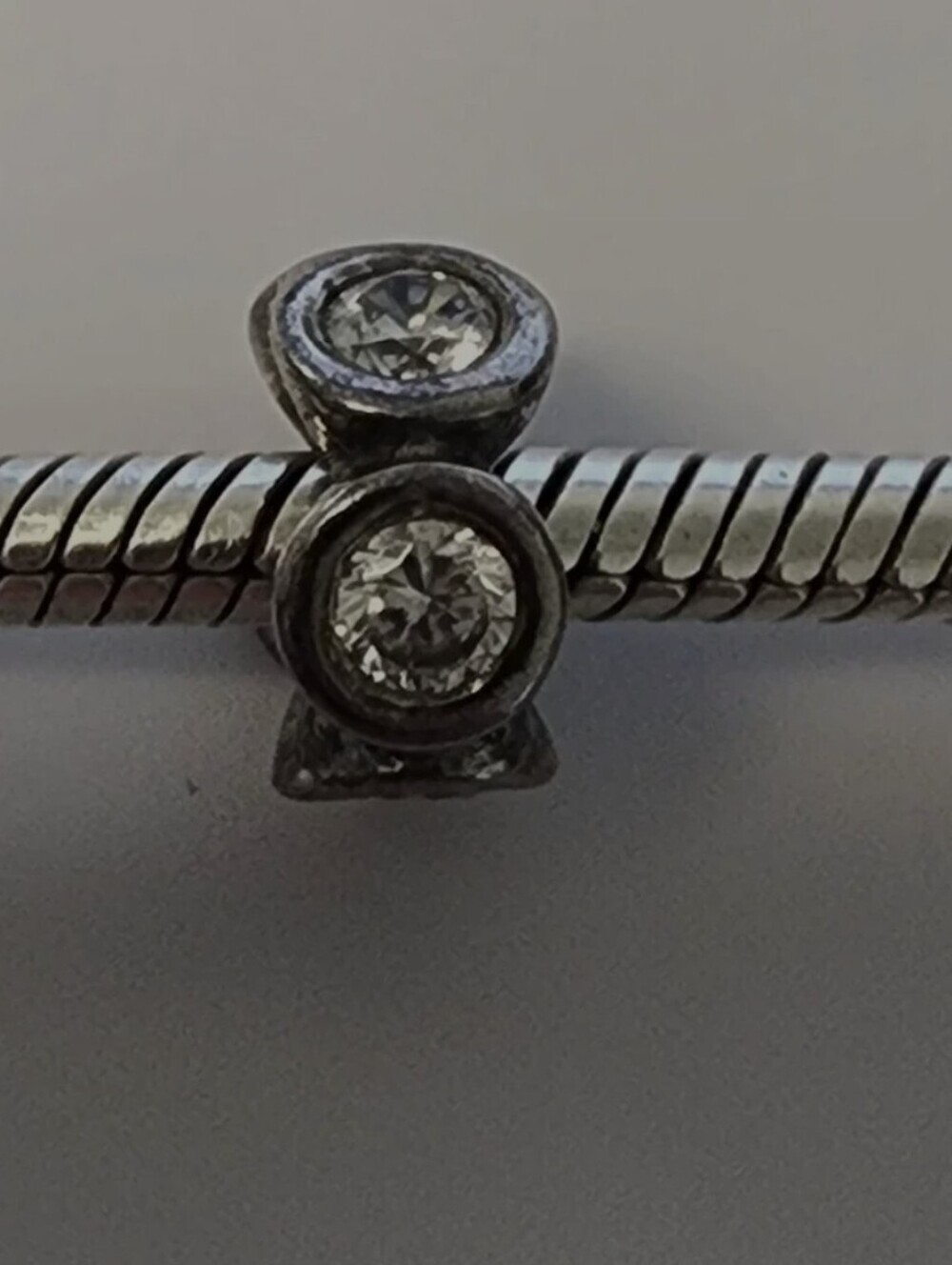AUTHENTIC PANDORA LIGHTS CLEAR CZ SPACER 925 ALE STERLING SILVER SPACER CHARM